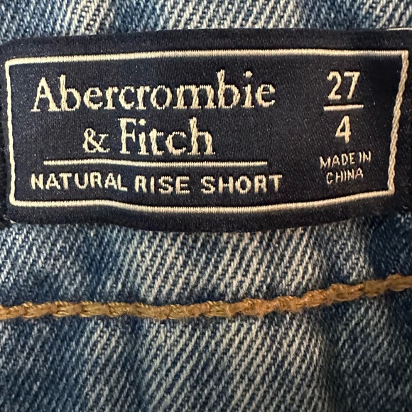 Abercrombie & Fitch - Natural Rise Short - Paper-bag Waist Button Front Denim - Picture 9 of 10